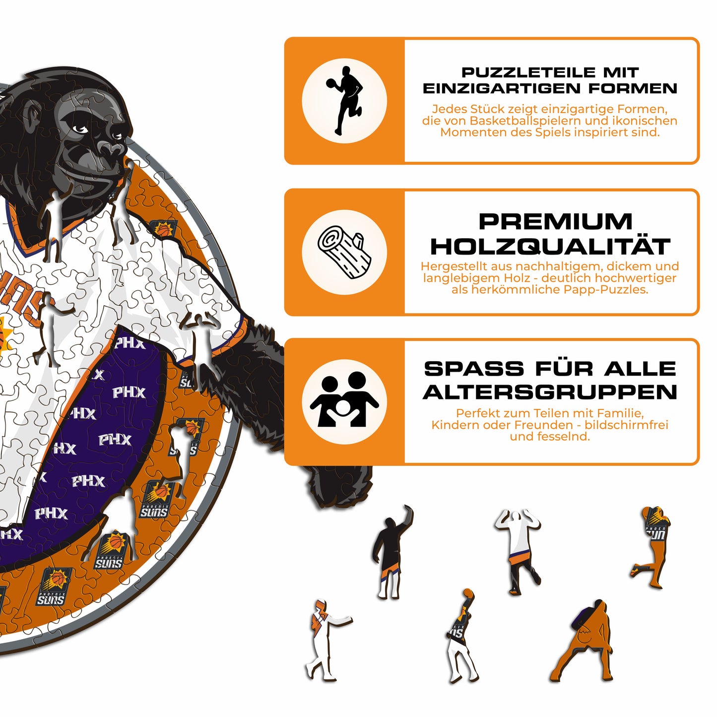 Phoenix Suns™ Maskottchen - Holzpuzzle