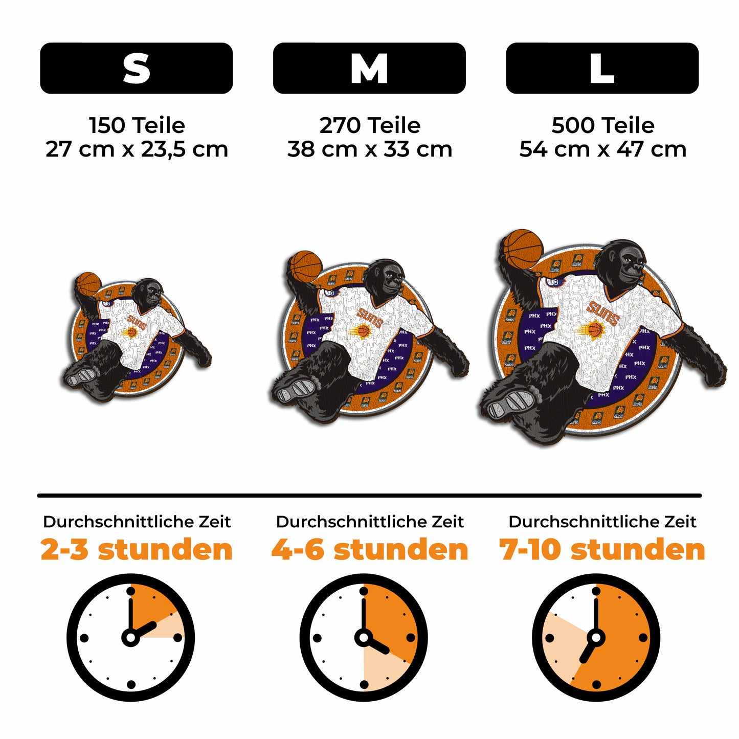 Phoenix Suns™ Maskottchen - Holzpuzzle