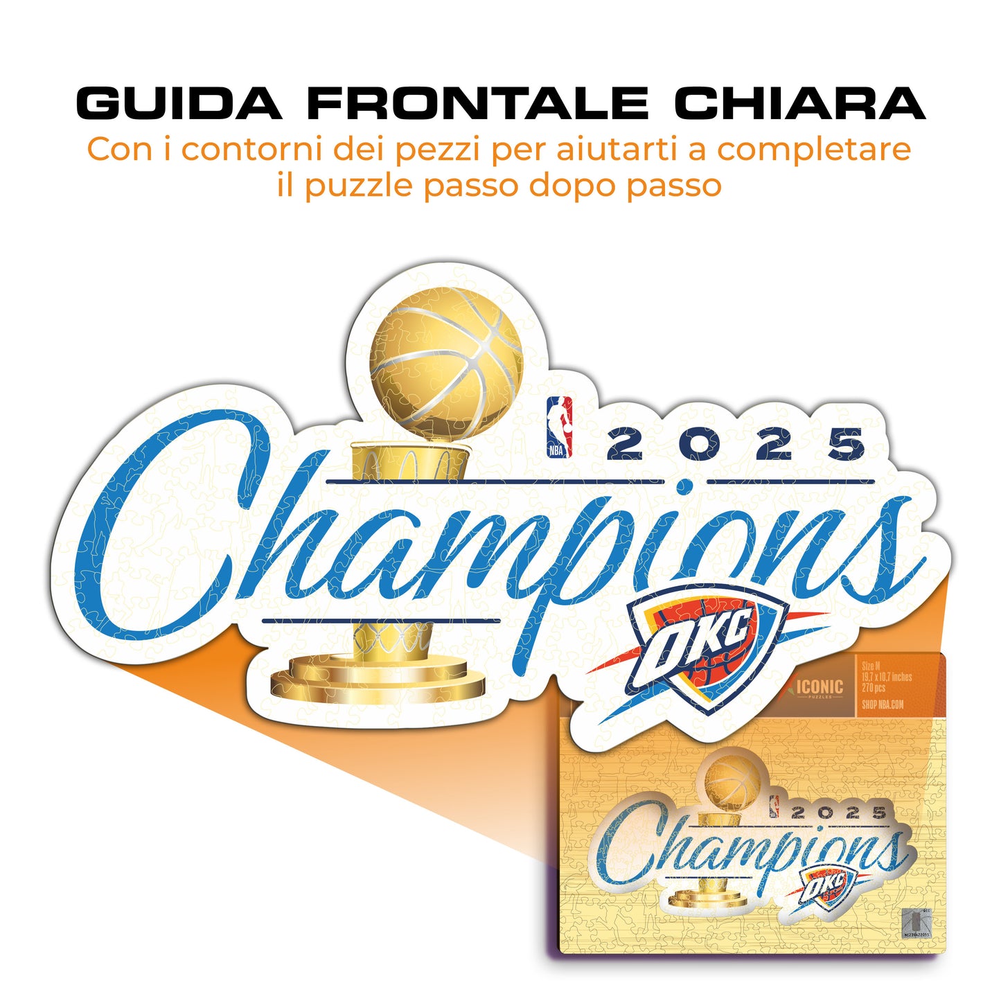 Oklahoma City Thunder™ 2025 NBA Champions - Holzpuzzle