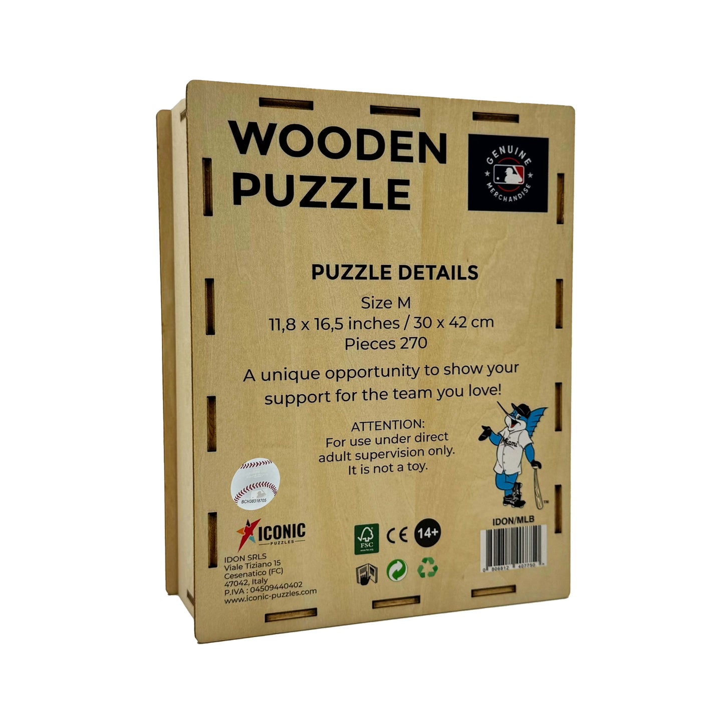 Miami Marlins™ Mascot - Holzpuzzle