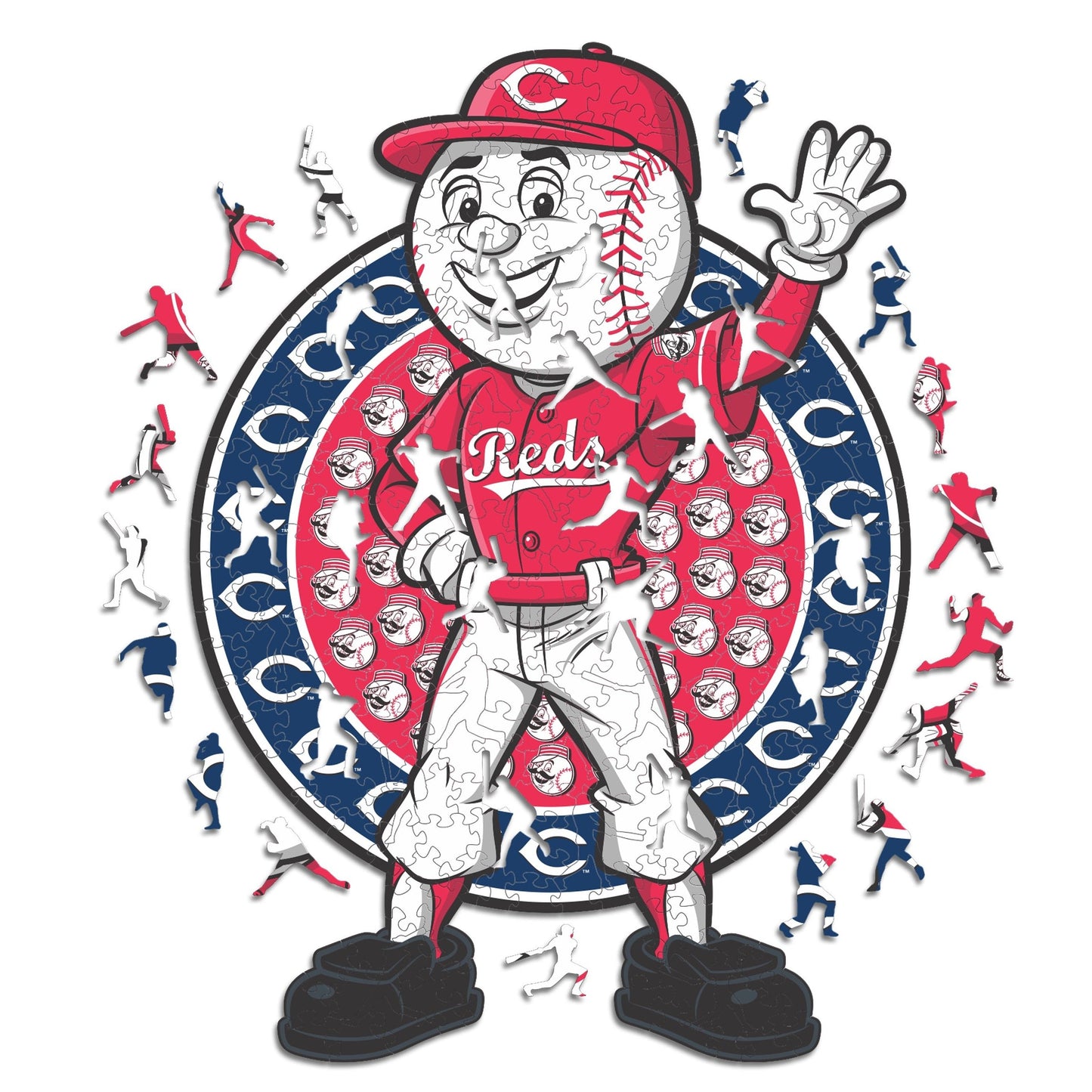 Cincinnati Reds™ Mascot - Holzpuzzle
