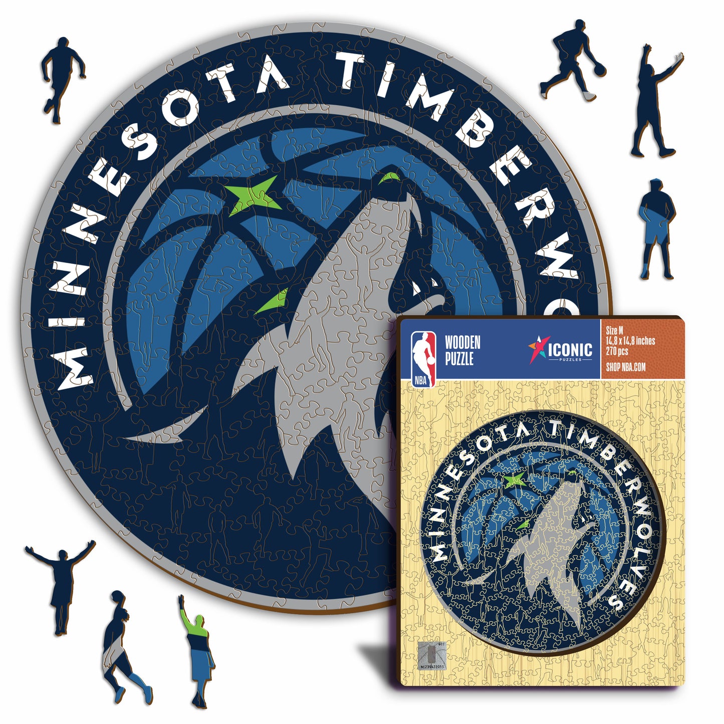 Minnesota Timberwolves™ Logo - Holzpuzzle
