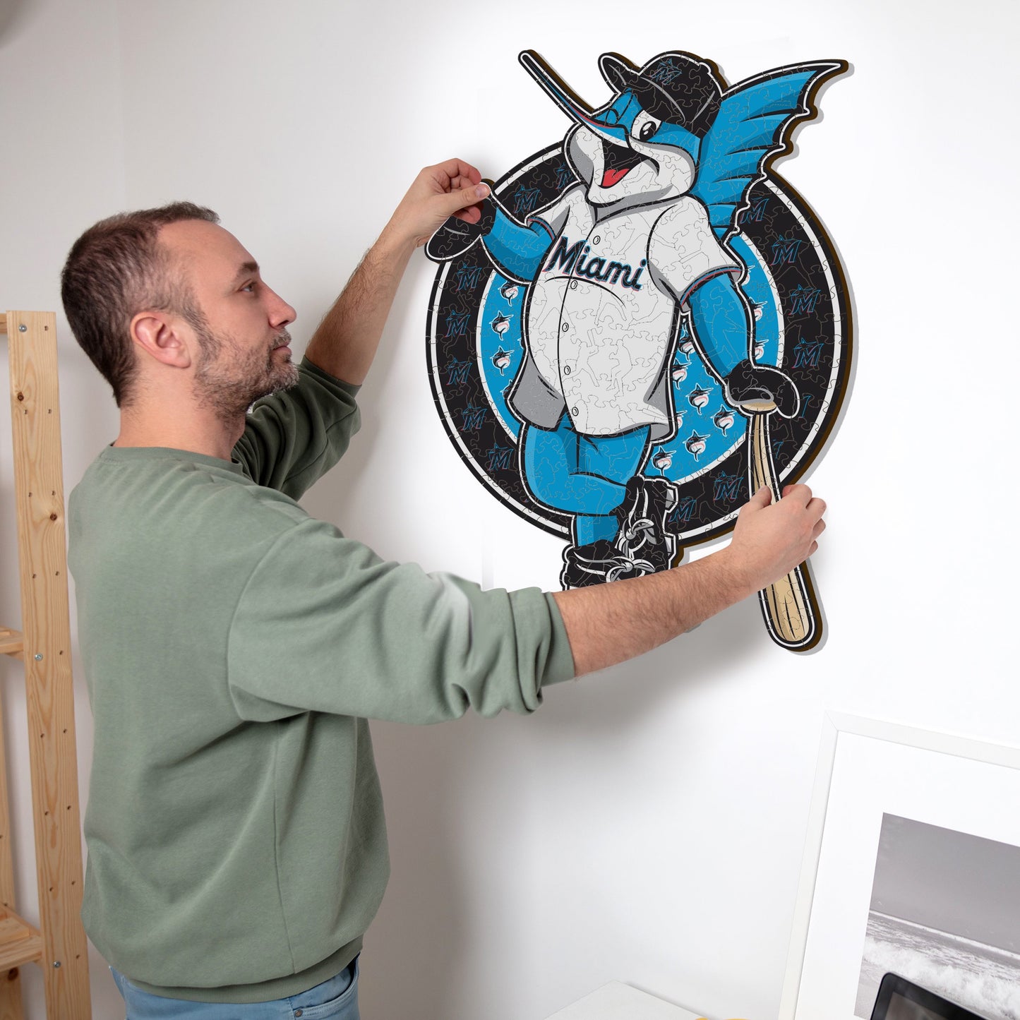 Miami Marlins™ Mascot - Holzpuzzle