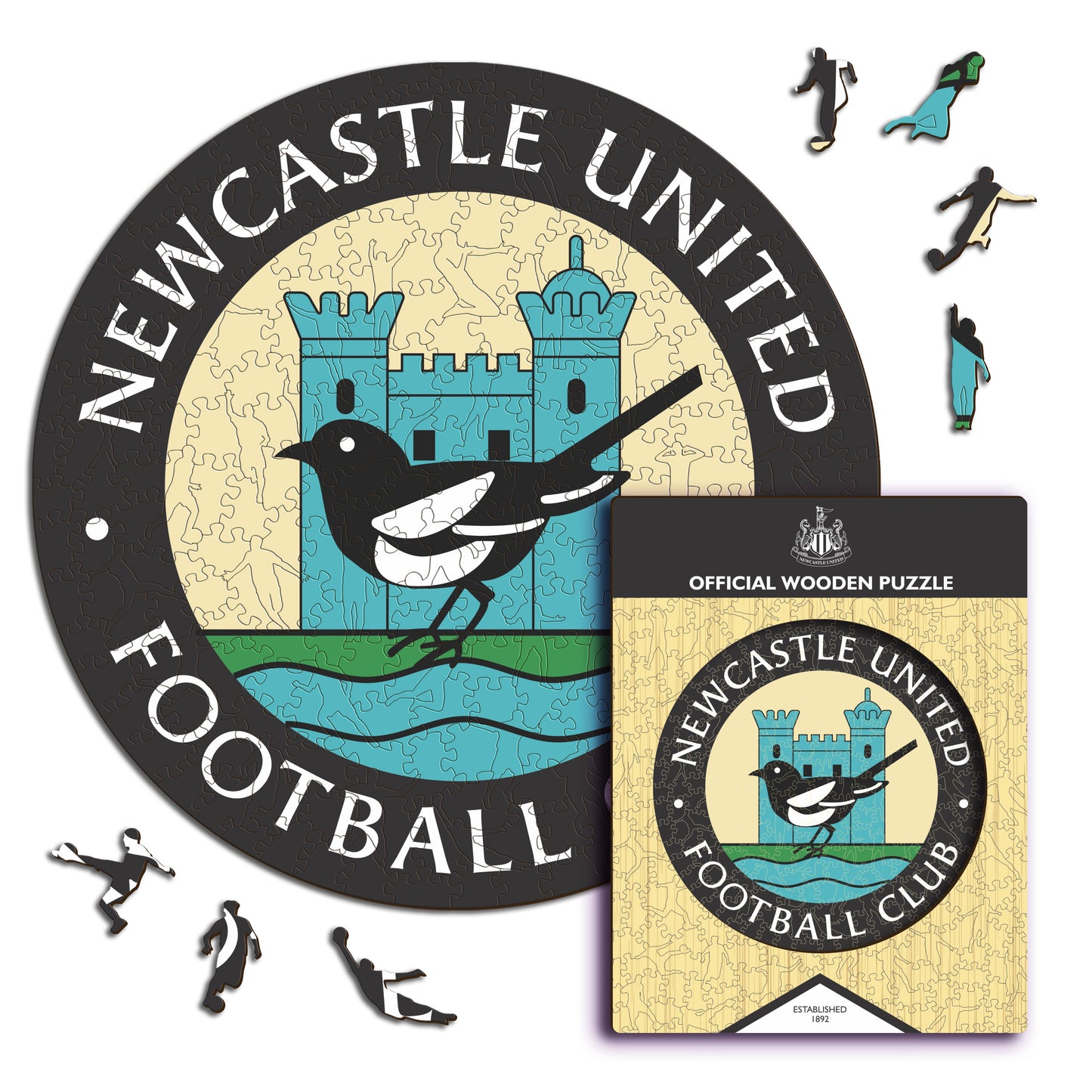 Newcastle United FC® Retro Logo - Holzpuzzle
