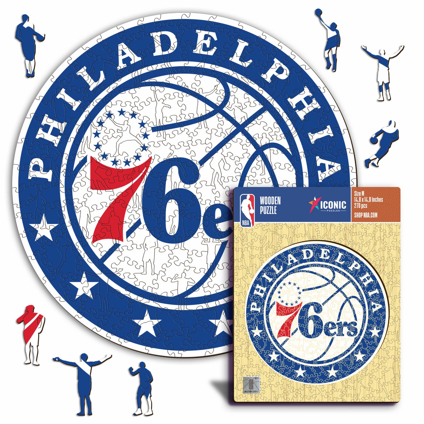 Philadelphia 76ers™ Logo - Holzpuzzle
