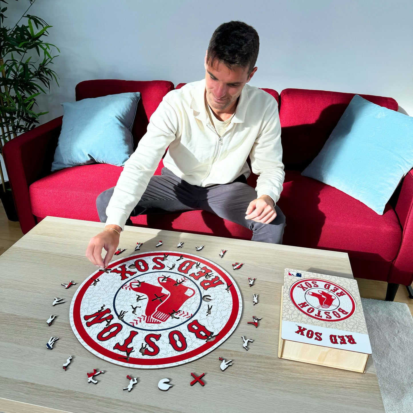 Boston Red Sox™ Logo - Holzpuzzle