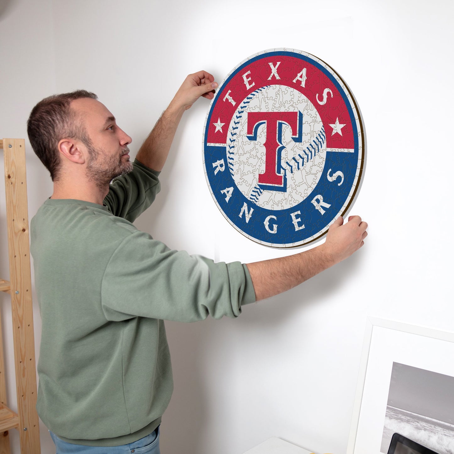 Texas Rangers™ Logo - Holzpuzzle