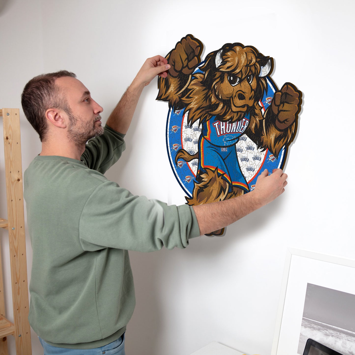 Oklahoma City Thunder™ Maskottchen - Holzpuzzle